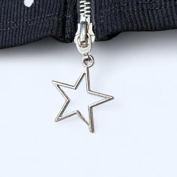 Goth Black Off the Shoulder Jacket by Social Collision! - Picture 5 of 6